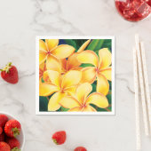Serviette En Papier Paradis tropical Plumeria hawaïenne (En situation)
