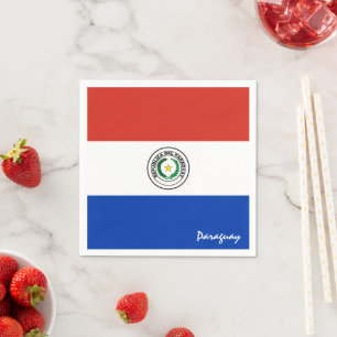 Serviette En Papier Paraguay & Paraguay Flag fête mode / fan de sports