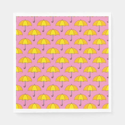 Serviette En Papier Parapluie jaune (Devant)