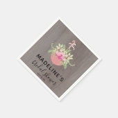 Serviette En Papier Parapluie rustique avec Fête des mariées de fleurs (Coin)