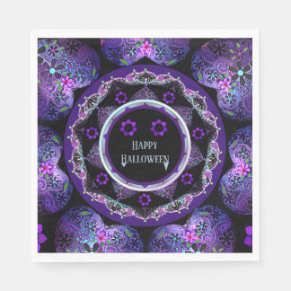 Serviette En Papier Parapluie violet & coeurs.7