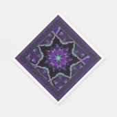 Serviette En Papier Parapluie violet & coeurs .7 (Coin)