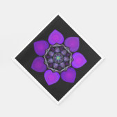 Serviette En Papier Parapluie violet & coeurs .7 (Coin)