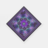 Serviette En Papier Parapluie violet & coeurs .7 (Coin)