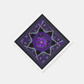 Serviette En Papier Parapluie violet & coeurs .7 (Coin)