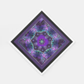 Serviette En Papier Parapluie violet & coeurs .7 (Coin)