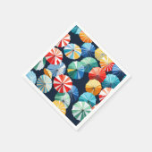 Serviette En Papier Parapluies colorés (Coin)