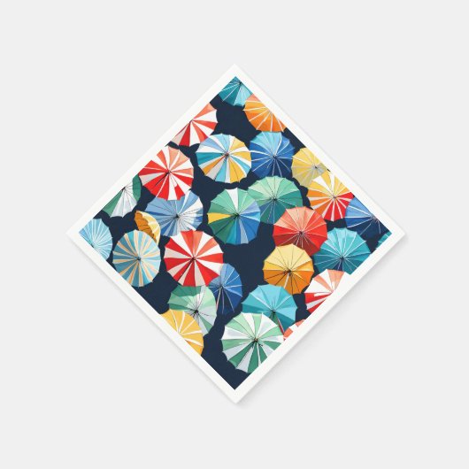 Serviette En Papier Parapluies colorés (Coin)