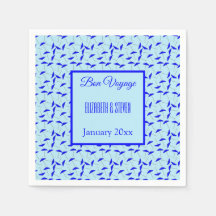 Parapluies de plage bleu motif Bon Voyage