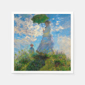 Serviette En Papier Parasol Monet Femme Impressionnisme (Devant)
