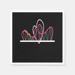 Serviette En Papier Parc d'attractions Rollercoaster Heart