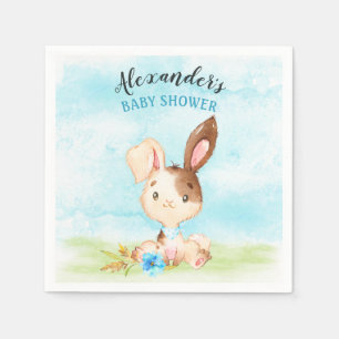 Serviette En Papier Parc de Baby shower de Boy Bunny