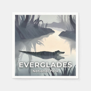 Serviette En Papier Parc national des Everglades Alligator à l'aquar