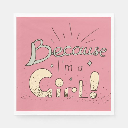 Serviette En Papier Parce que je suis une citation féministe (Devant)