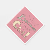 Serviette En Papier Parce que je suis une citation féministe (Coin)