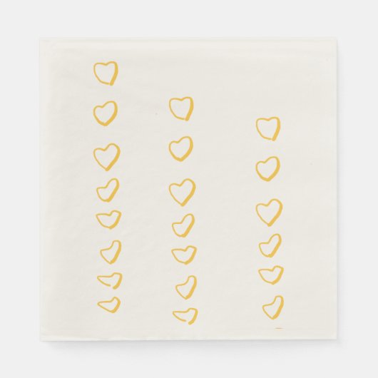Serviette En Papier Parchemin de cœur (Devant)
