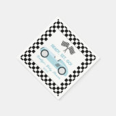 Serviette En Papier Parcours de course bleu - Partir Baby shower (Coin)
