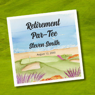 Serviette En Papier Parcours de golf de retraite au bord de la plage I