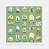 Serviette En Papier Parcs nationaux dans Green Napkins (Devant)