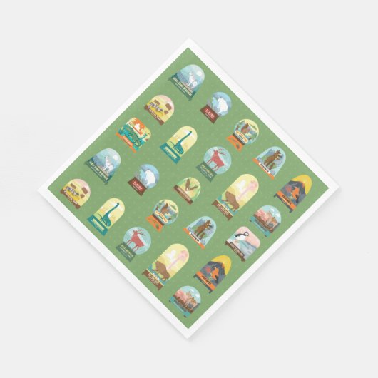 Serviette En Papier Parcs nationaux dans Green Napkins (Coin)