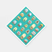 Serviette En Papier Parcs nationaux dans les serviettes Turquoises (Coin)