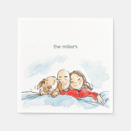 Serviette En Papier Parents de chiens (Devant)