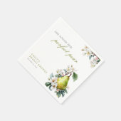 Serviette En Papier Parfait Mariage Floral avec Poire (Coin)