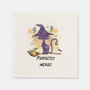 Serviette En Papier Parfaitement Malin - Chat Sorcière Noire