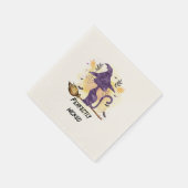 Serviette En Papier Parfaitement Malin - Violet Chat Sorcière Silhouet (Coin)
