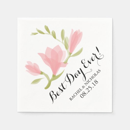 Serviette En Papier Parfum Freesia Petals | Meilleur Jour Jamais ! (Devant)