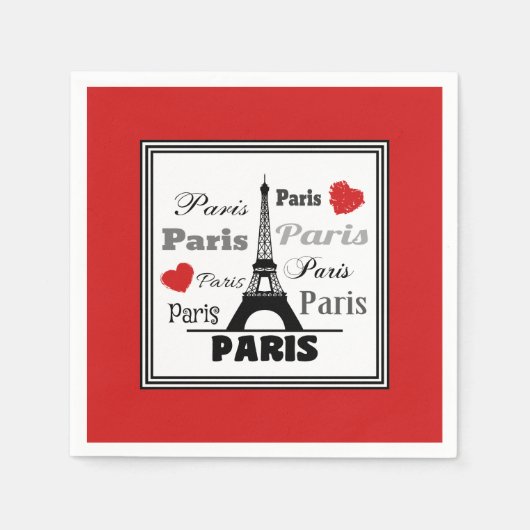 Serviette En Papier Paris (Devant)