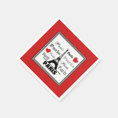 Serviette En Papier Paris (Coin)