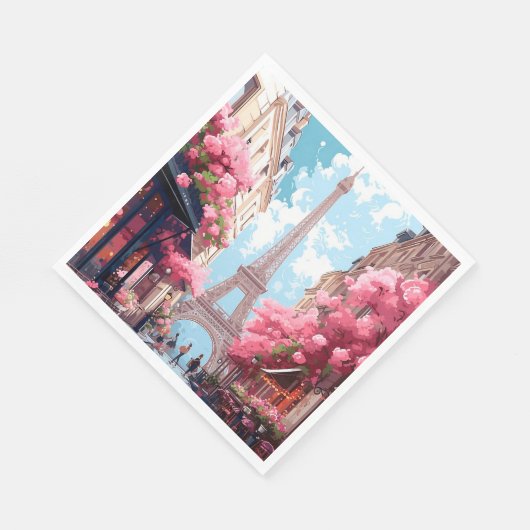 Serviette En Papier Paris (Coin)