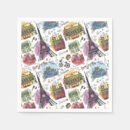 Serviette En Papier Paris (Devant)
