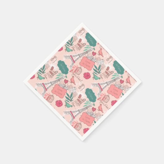 Serviette En Papier Paris (Coin)