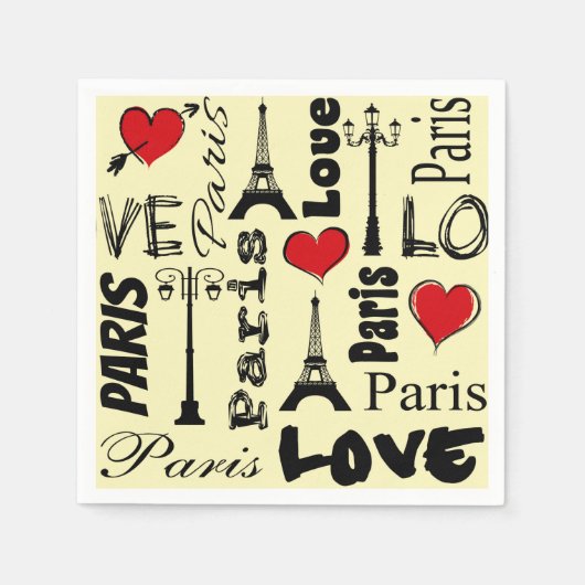 Serviette En Papier Paris (Devant)