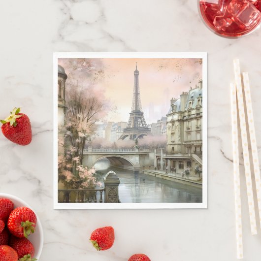 Serviette En Papier Paris (En situation)