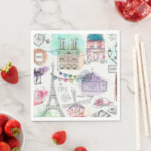 Serviette En Papier Paris (En situation)