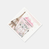 Serviette En Papier Paris Anniversaire Café Parisien Tea Party Anniver (Coin)