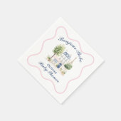 Serviette En Papier Paris Baby shower Café Parisien Tea Party (Coin)
