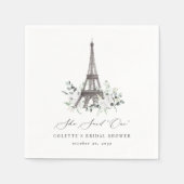 Serviette En Papier Paris Bloom | Tour Eiffel Florale pour Enterrement (Devant)