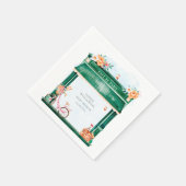 Serviette En Papier Paris Café Boulangerie Aquarelle (Coin)