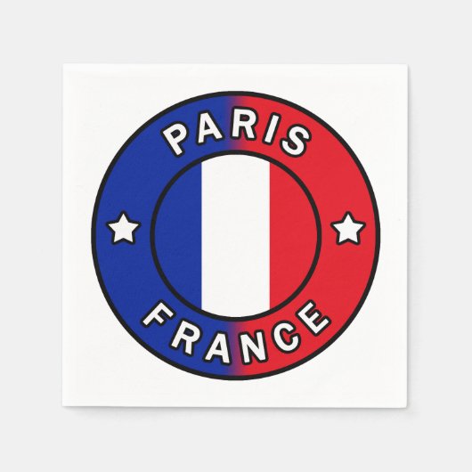 Serviette En Papier Paris France (Devant)