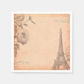 Serviette En Papier Paris France Eiffel Tour Shabby Chic serviettes (Devant)