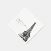 Serviette En Papier Paris France Mariage Tour Eiffel Papier Napkin (Coin)