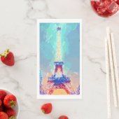 Serviette En Papier Paris Les amoureux de la Tour Eiffel (En situation)