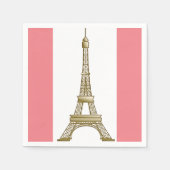 Serviette En Papier Paris Pink Eiffel Tower Papier (Devant)