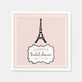 Serviette En Papier Paris Romance | Fête des mariées Tour Eiffel (Devant)