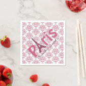 Serviette En Papier Paris Sweet 16 Damask Anniversaire serviettes (En situation)