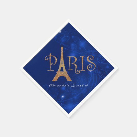 Serviette En Papier Paris Thème Sweet 16 serviettes d'anniversaire per (Coin)